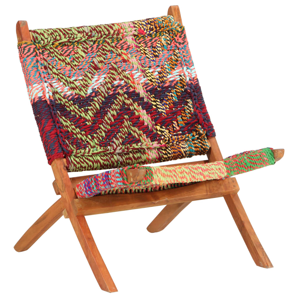 Skládací Chindi Židle Vícebarevná Textil