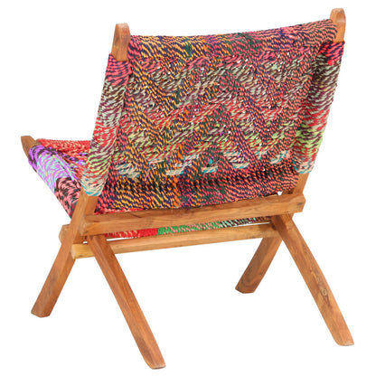 Skládací Chindi Židle Vícebarevná Textil