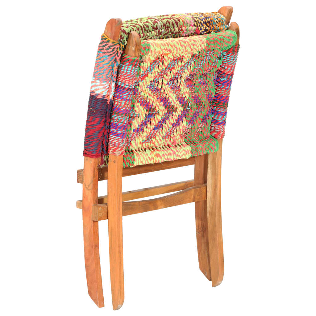 Skládací Chindi Židle Vícebarevná Textil
