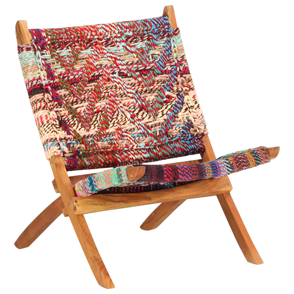 Skládací Chindi Židle Vícebarevná Textil