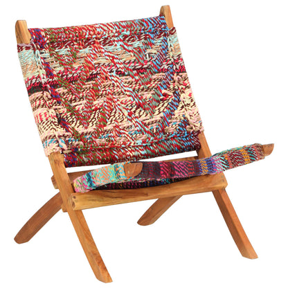 Skládací Chindi Židle Vícebarevná Textil