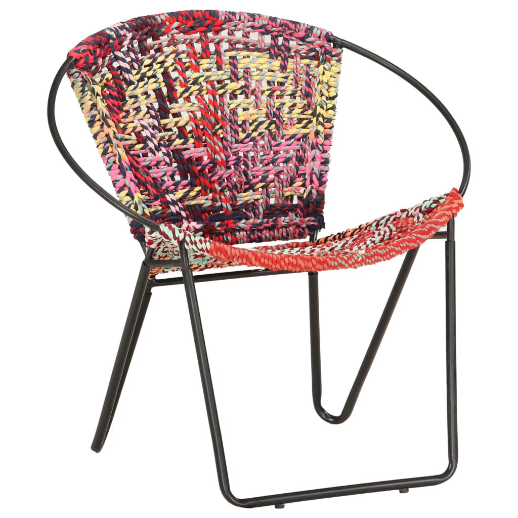 Kruhové Křeslo Vícebarevné Chindi Textil