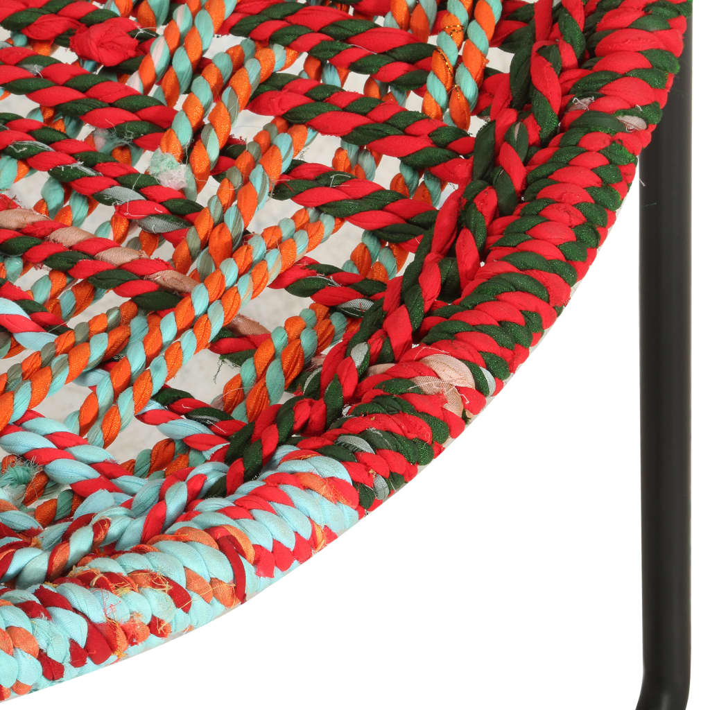 Kruhové Křeslo Vícebarevné Chindi Textil