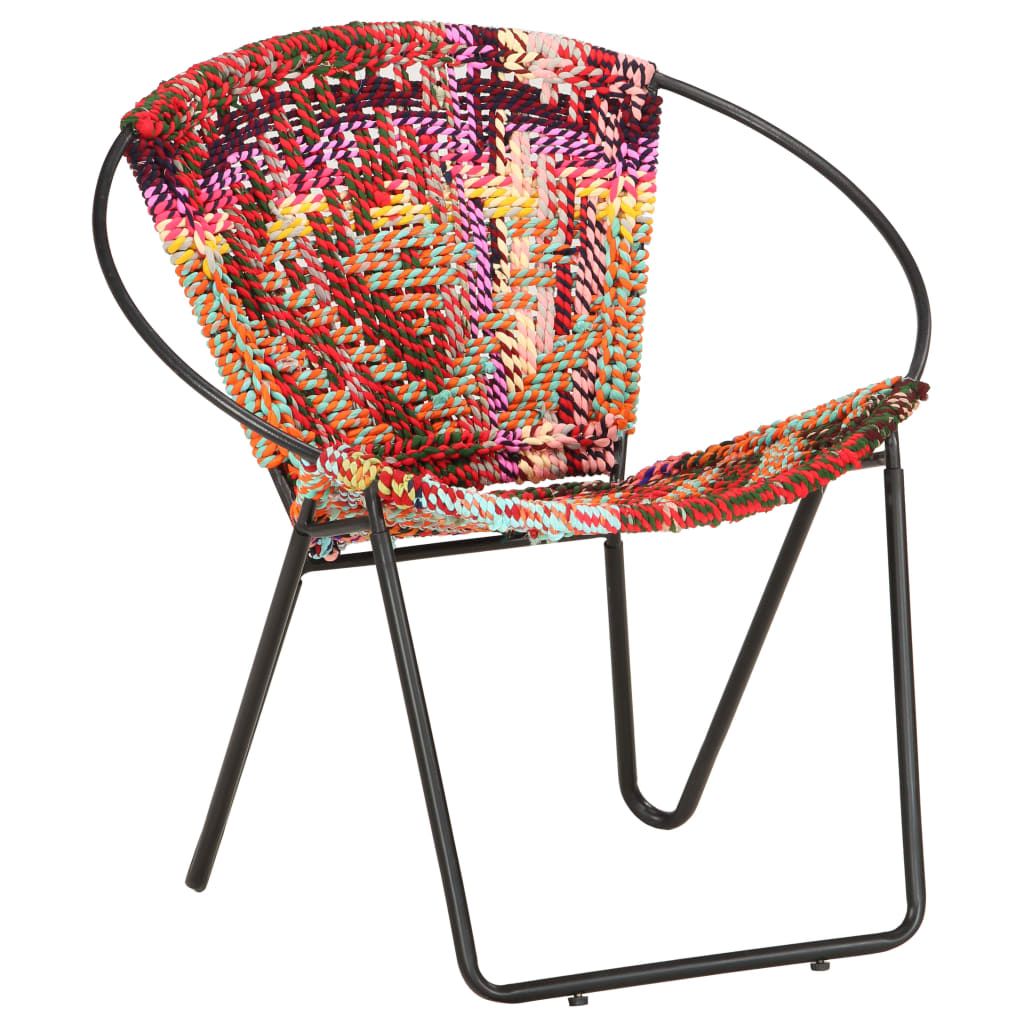 Kruhové Křeslo Vícebarevné Chindi Textil
