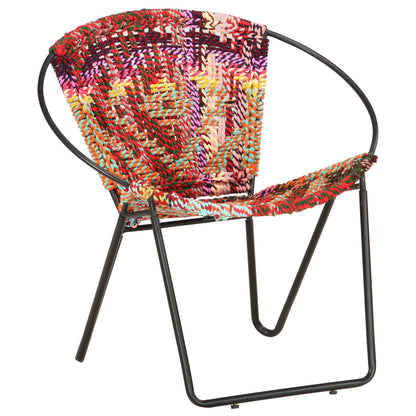 Kruhové Křeslo Vícebarevné Chindi Textil