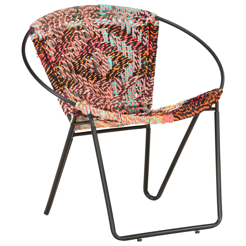 Kruhové Křeslo Vícebarevné Chindi Textil