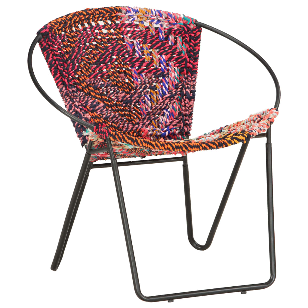 Kruhové Křeslo Vícebarevné Chindi Textil