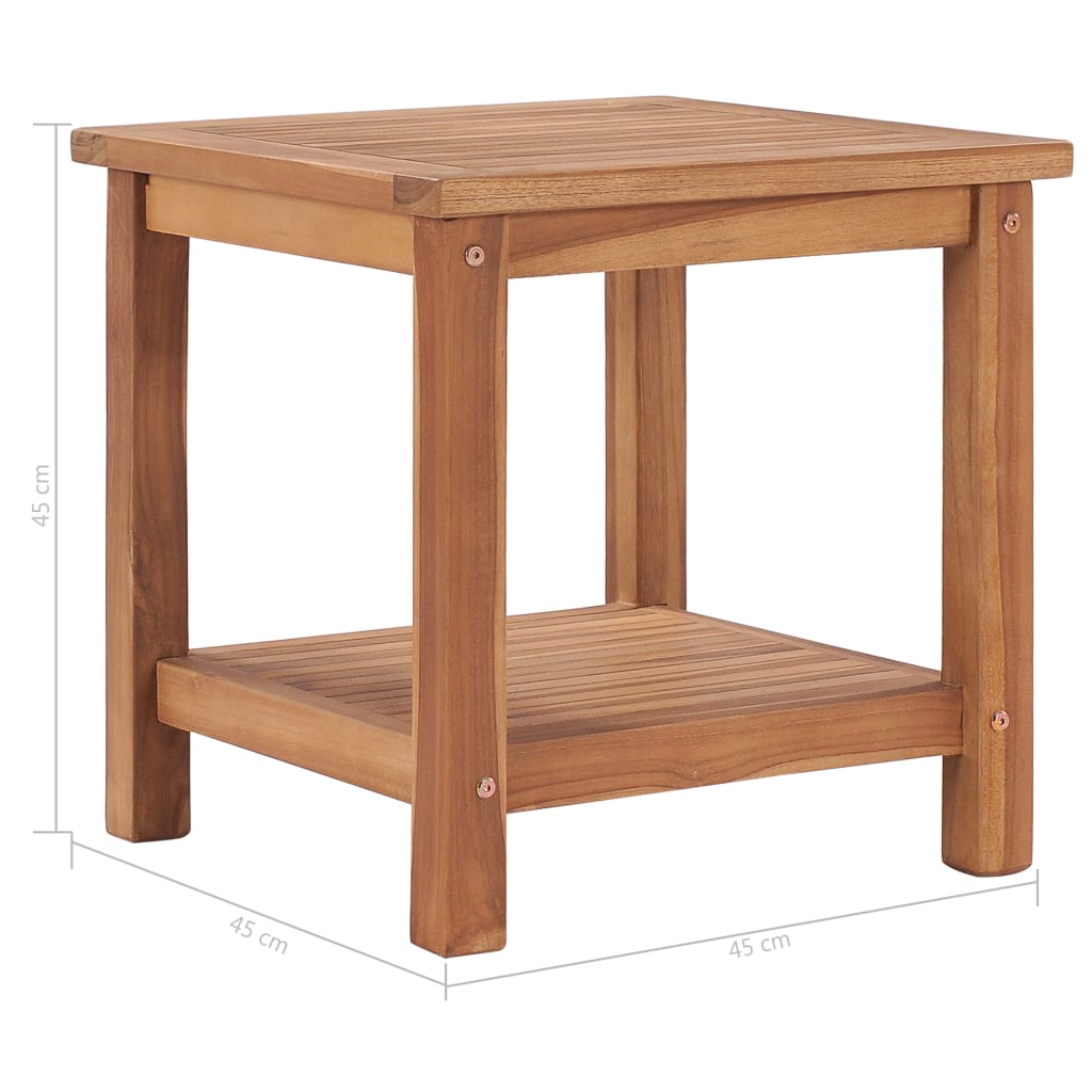 Konferenční Stolek 45 X 45 X 45 Cm Masivní Teakové Dřevo
