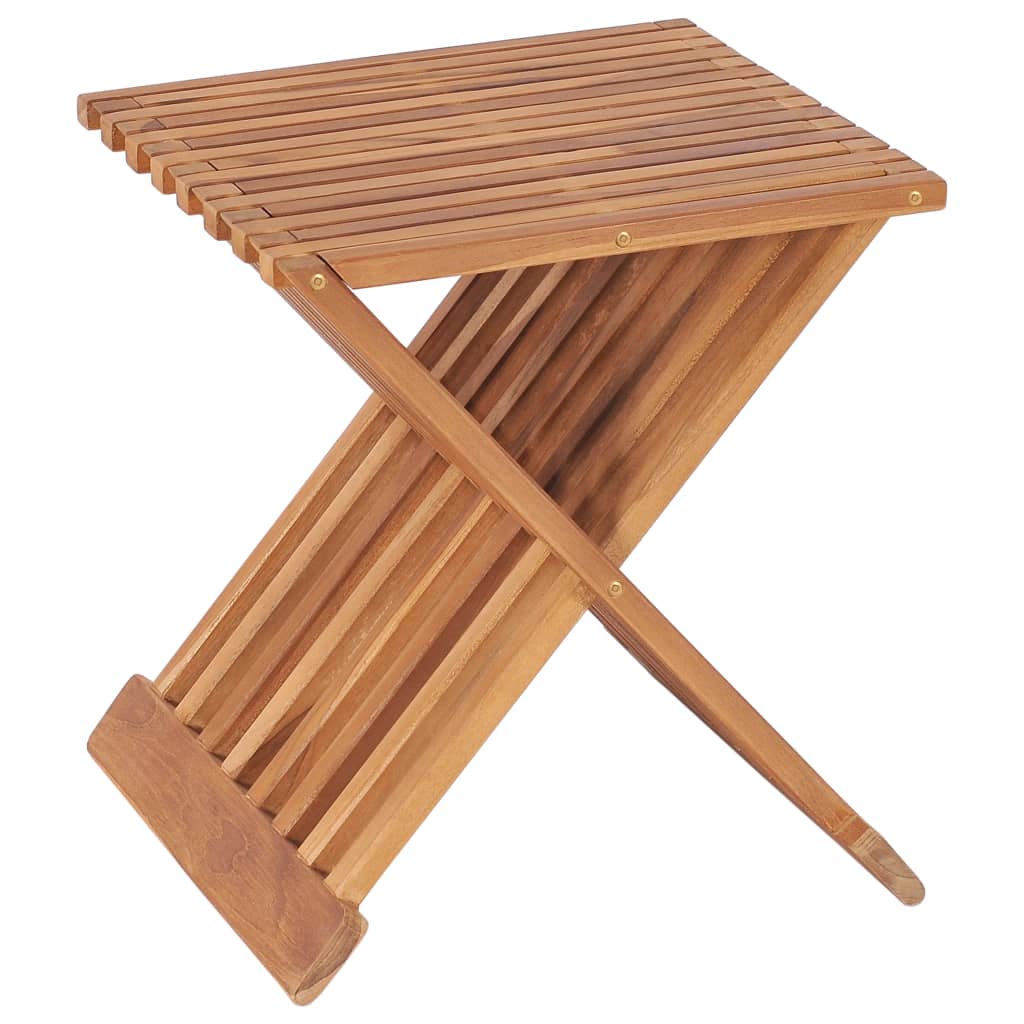 Skládací Stolička 40 X 32 X 45 Cm Masivní Teakové Dřevo