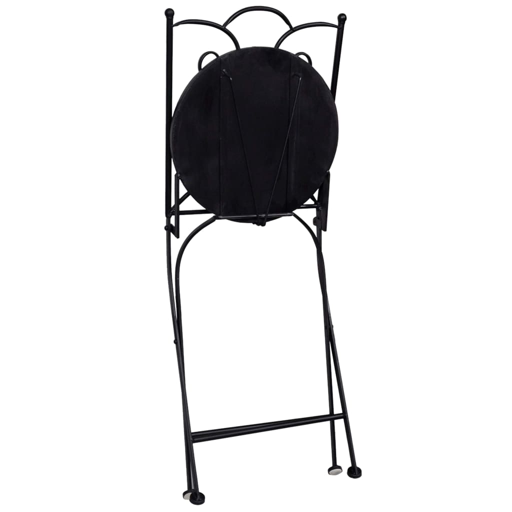 3Dílný Mozaikový Bistro Set Keramický Terakotovo-Bílý