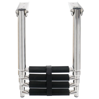 Skládací Nástupní Žebřík 4 Stupně Nerezová Ocel