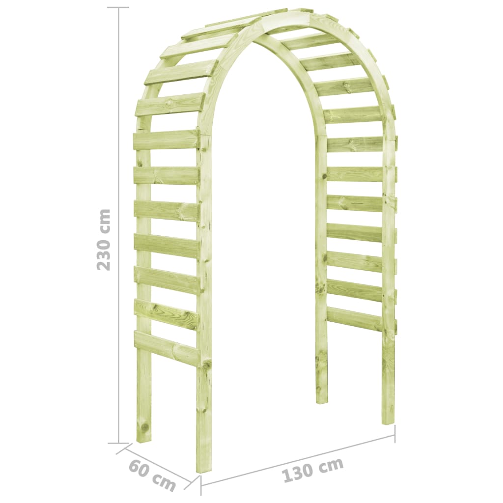 Zahradní Pergola 130X60X230 Cm Impregnované Borové Dřevo