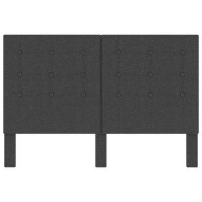 Prošívané Čelo Postele Tmavě Šedé Textil 140 X 200 Cm