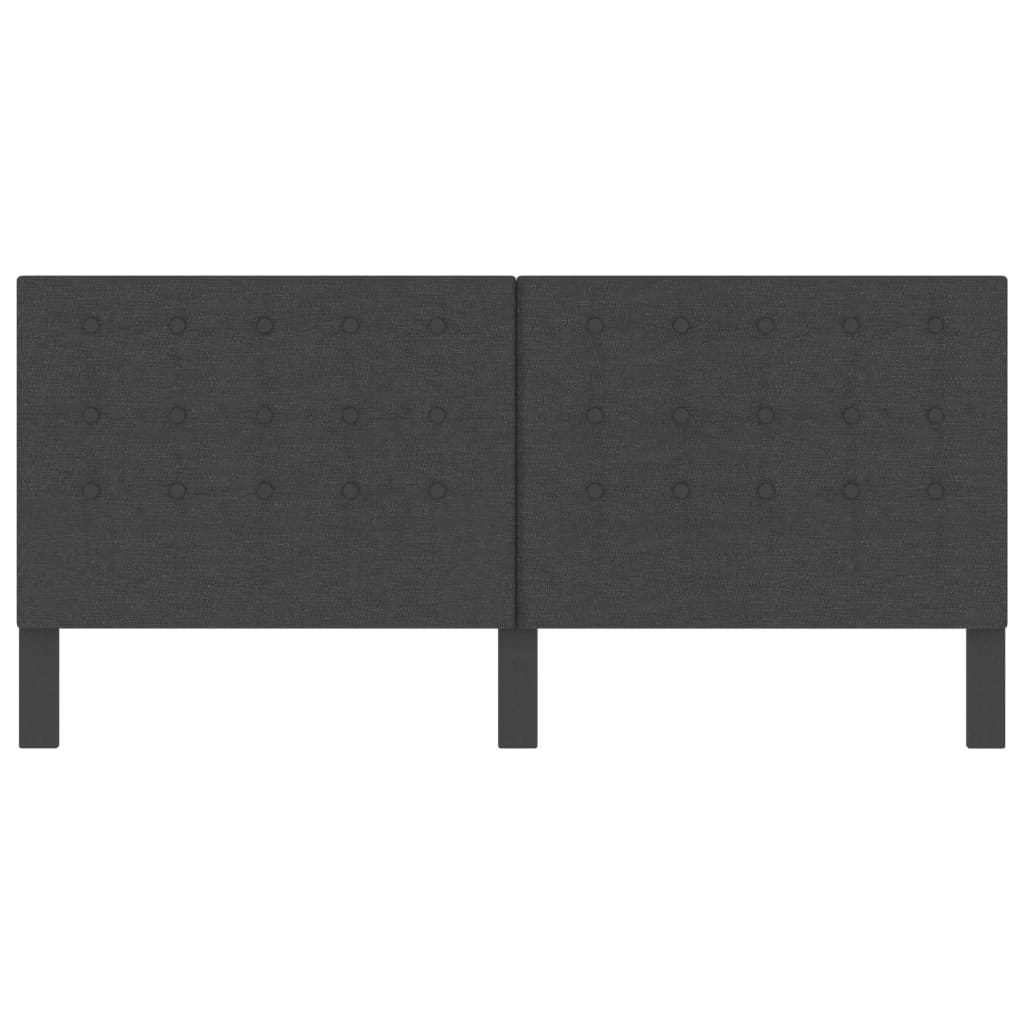 Prošívané Čelo Postele Tmavě Šedé Textil 200 X 200 Cm