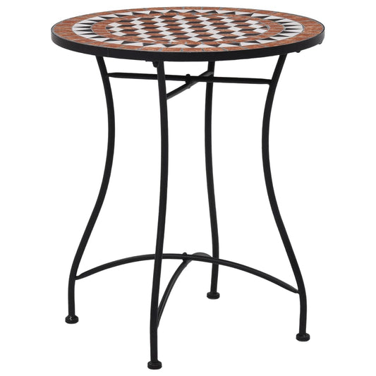 3Dílný Mozaikový Bistro Set Keramický Terakotový