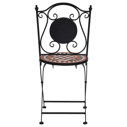 3Dílný Mozaikový Bistro Set Keramický Terakotový