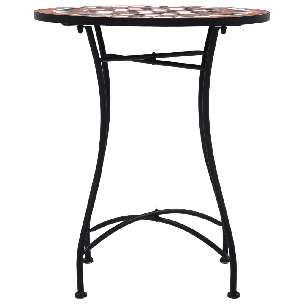 3Dílný Mozaikový Bistro Set Keramický Terakotový