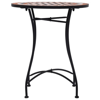 3Dílný Mozaikový Bistro Set Keramický Terakotový
