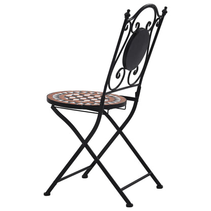 3Dílný Mozaikový Bistro Set Keramický Terakotový
