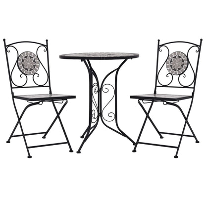 3Dílný Mozaikový Bistro Set Keramický Terakotový