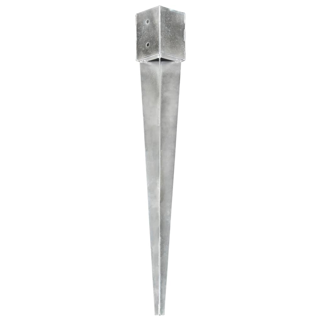 Kotvící hroty 2 ks stříbrné 12 x 12 x 89 cm pozinkovaná ocel