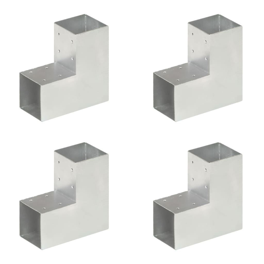 Trámová Spojka 4 Ks Ve Tvaru L Pozinkovaný Kov 71 X 71 Mm