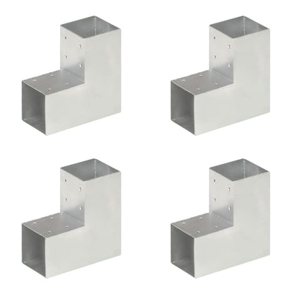 Trámová Spojka 4 Ks Ve Tvaru L Pozinkovaný Kov 71 X 71 Mm