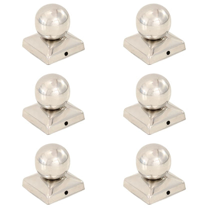 Krytky Na Plotové Sloupky 6 Ks S Koulí Pozinaný