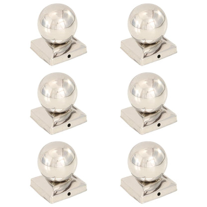 Krytky Na Plotové Sloupky 6 Ks S Koulí Pozinaný