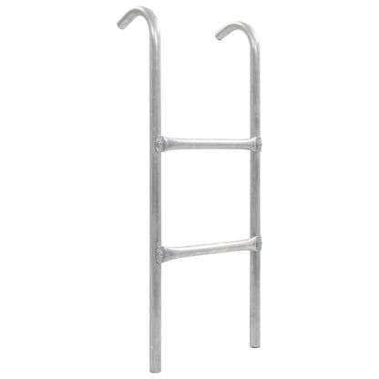 2Stupínkový Žebřík K Trampolíně Ocel Stříbrný 102,6 Cm