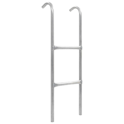 2Stupínkový Žebřík K Trampolíně Ocel Stříbrný 102,6 Cm