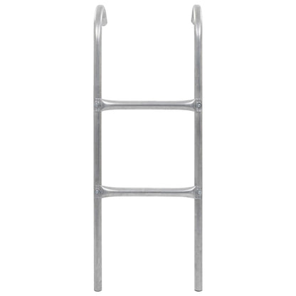 2Stupínkový Žebřík K Trampolíně Ocel Stříbrný 102,6 Cm