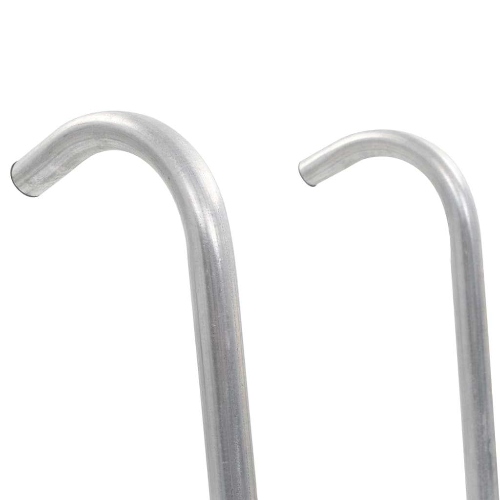 2Stupínkový Žebřík K Trampolíně Ocel Stříbrný 102,6 Cm