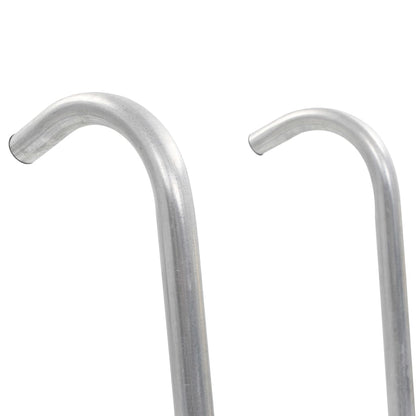 2Stupínkový Žebřík K Trampolíně Ocel Stříbrný 102,6 Cm