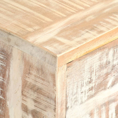 Tv Stolek Bílý 140 X 30 X 45 Cm Masivní Akáciové Dřevo