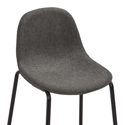 3Dílný Barový Set Textil Tmavě Šedý