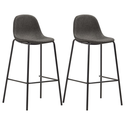 3Dílný Barový Set Textil Tmavě Šedý