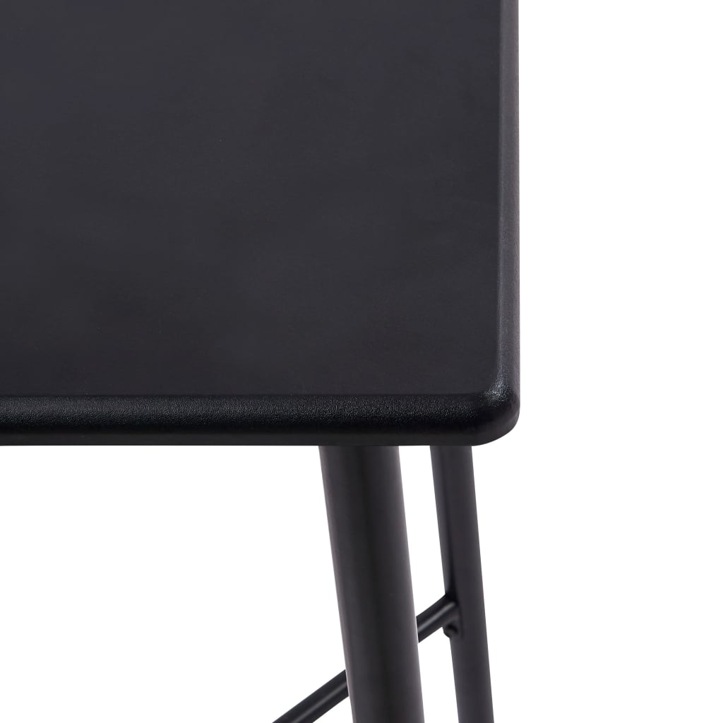 3Dílný Barový Set Textil Černý