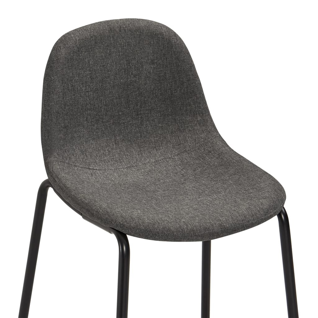 3Dílný Barový Set Textil Tmavě Šedý