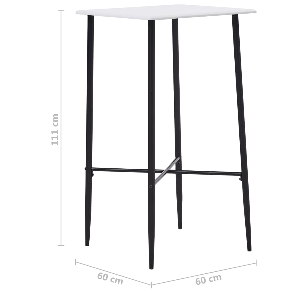 3Dílný Barový Set Textil Tmavě Šedý