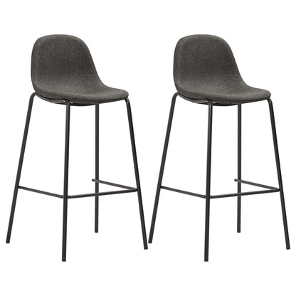 3Dílný Barový Set Textil Tmavě Šedý