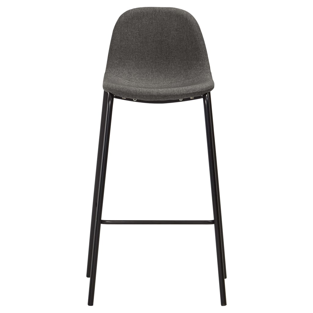 3Dílný Barový Set Textil Tmavě Šedý