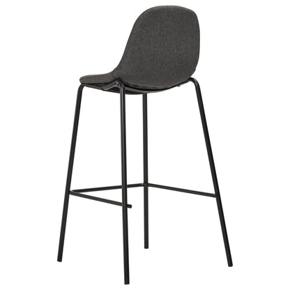 3Dílný Barový Set Textil Tmavě Šedý