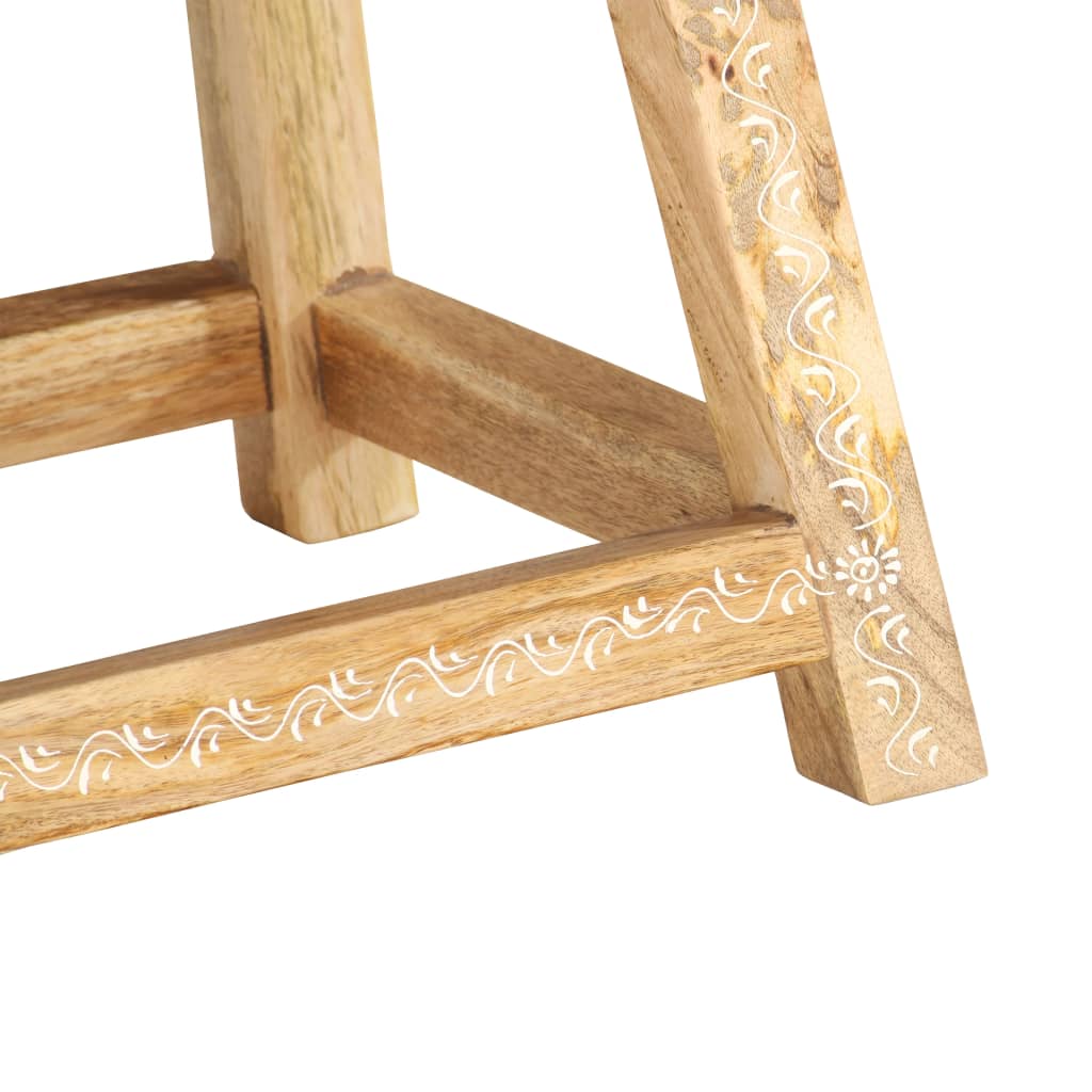 Ručně Natíraná Stolička 38 X 38 X 35 Cm Masivní Mangovník