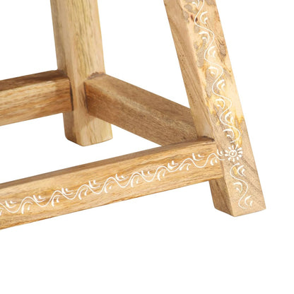 Ručně Natíraná Stolička 38 X 38 X 35 Cm Masivní Mangovník