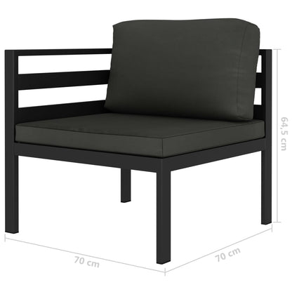 4Dílná Zahradní Sedací Souprava S Poduškami Hliník Antracitová