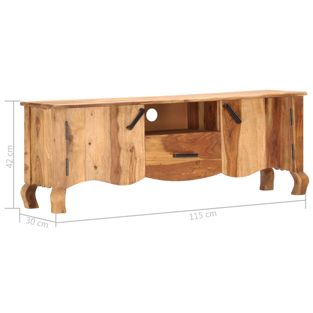 Tv Stolek 115 X 30 X 42 Cm Masivní Dřevo