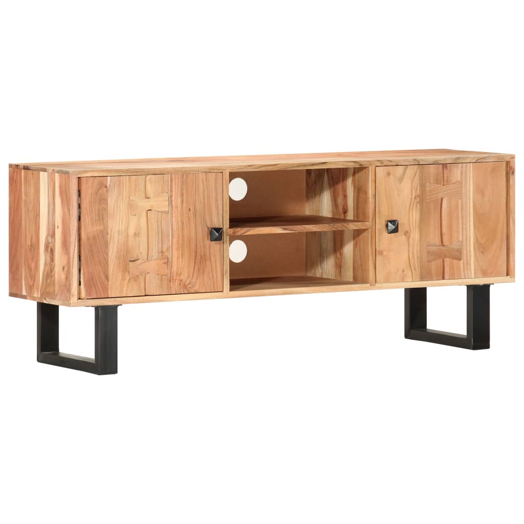 Tv Stolek 118 X 30 X 45 Cm Masivní Akáciové Dřevo