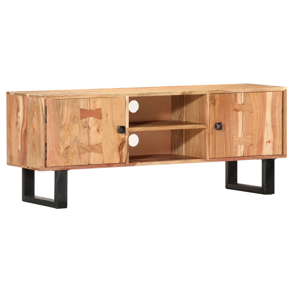 Tv Stolek 118 X 30 X 45 Cm Masivní Akáciové Dřevo