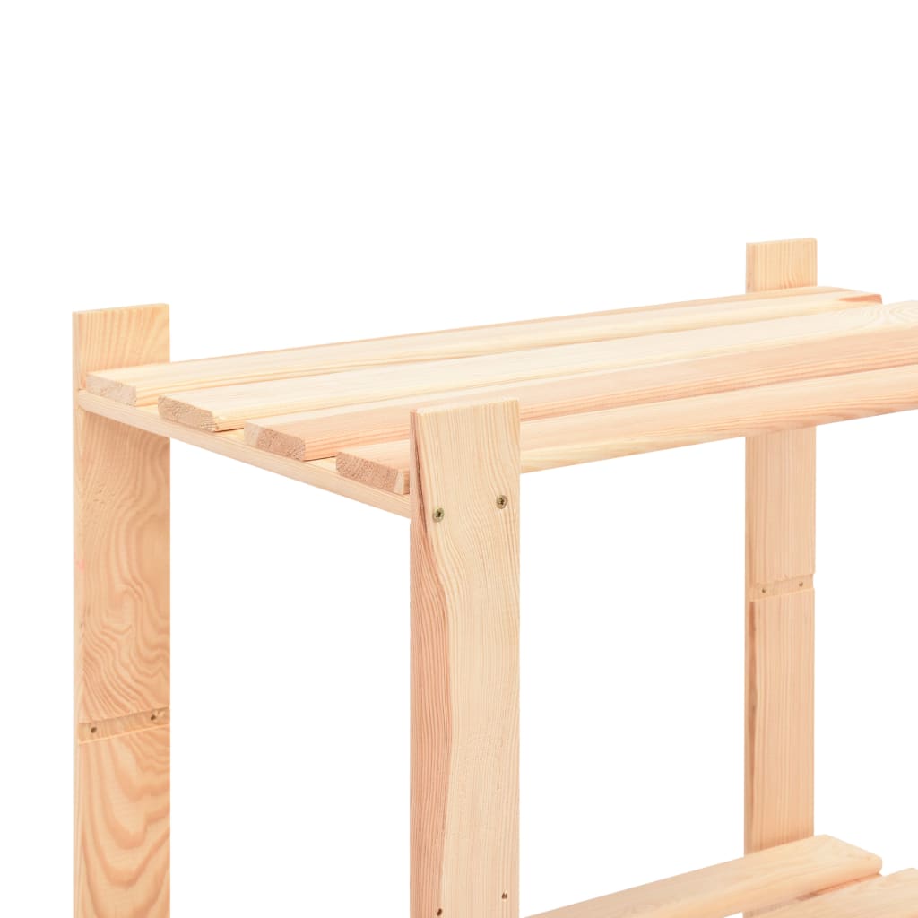 Úložný Regál 5 Polic 2 Ks 80X38X170 Cm Masivní Borovice 250 Kg
